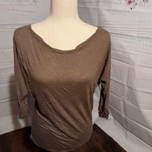 Brown Metropark 3/4 sleeve shirt